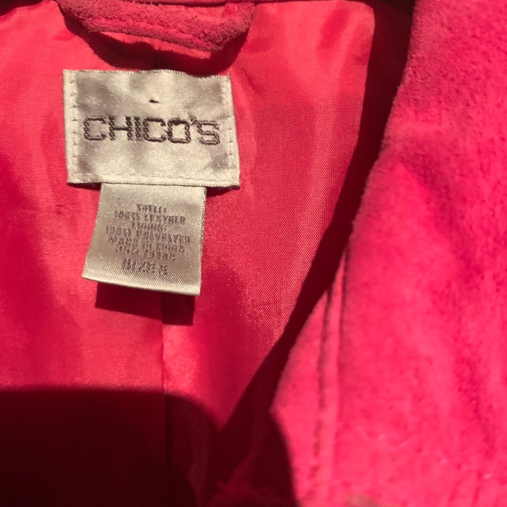 Pink Suede Fully Lined Jacket- Chicos - image 2